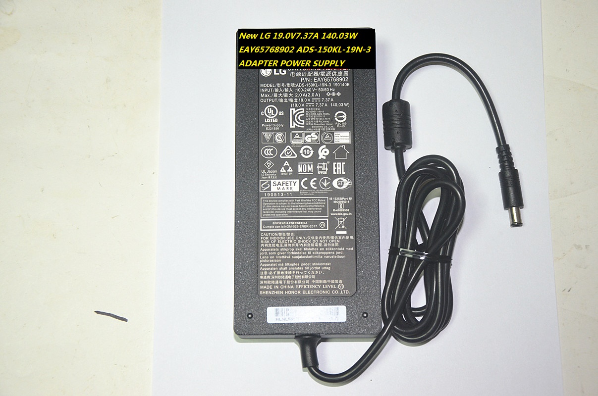 New LG 190140E EAY65768902 ADS-150KL-19N-3 19.0V7.37A 140.03W ADAPTER POWER SUPPLY